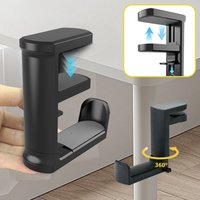No Punch Table Clip Hook Earphones Holder 360 Degree Rotating Head-mounted Headphone Holder Storage Hanging For AirPods Max Sony
