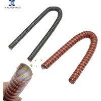 X Autohaux 25mm-45mm Inner Diameter 57CM 1M Long Flexible Silicone Air Ducting Hose Dryer Vent Hose for Air Duct Fan Systems