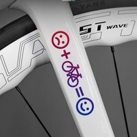 2D Flat 4Pcs Happy Face Bike Stickers, Cute Bicycle Decals for Motorcycle Helmet Car, Perfect Valentine Christmas Gift