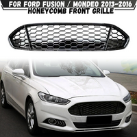 Dla Ford Fusion / Mondeo 2013 2014 2015 2016 Mesh Center Racing Grills Honeycomb Mesh Car Front Bumper Radiator Grille Body Kit