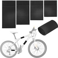 AliExpress NONE 3/4 Pcs Black Neoprene Bicycles Frame Protector Chainstay Scratch Resistant Stable Frame Sleeve for Bike Maintenance