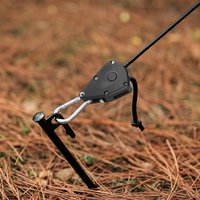Portable Kayak Rope Pulley with Ratchets for Camping Tents and Outdoor Activities Heavy Duty Nylon Rope and Iron Lanyard