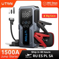 UTRAI 1500A urządzenie do uruchamiania awaryjnego samochodu Power Bank przenośna pompa powietrza 150PSI akumulator samochodowy awaryjne wzmacniacze urządzenie rozruchowe rozrusznik samochodowy 2024