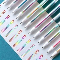 12Pcs Multicolor Gel Highlighter Pens Set Quick Dry Smooth Writing Markers for School Office Art Drawing Creative Projects
