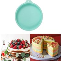 Multi-layer cake mold set - 4/6/8 inch round cake layers, silicone kitchen baking tools for DIY rainbow cakes and mousse molds