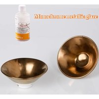 500g Ceramic Gold Glaze 1180-1280℃ Medium and High Temperature Artistic Kiln Transformation Metal Glaze DIY Porcelain Coloring