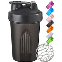 400ML Shaker Bottle Whey Protein Powder Blender Bottle with Stainless Steel Ball BPA Free Gym Outdoor Portable Plastic Drink Cup