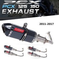 PCX 125 150 Motorcycle Escape Exhaust For HONDA pcx125 pcx150 2011-2017 Scooter Exhaust Muffler Full System Middle Pipe