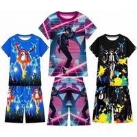 Summer Michael Jackson Kids Clothes Halloween Cosplay Birthday Party Dance TShirts+pants Pajamas Set Pop Star Boys Girls Outfits