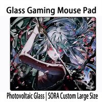 Skypad SAYO Anime Glass Mouse Pad Drift SORA YUME Frosted Surface Desktop Mat Tempered FPS Custom Office Gaming Mousepad 45X40CM