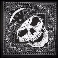 AliExpress NIUPOZ Skull Bandana Fashion Hip Hop 100% Cotton Square Scarf Black Paisley Bicycle Headband For Women/Men/Boys/Girls