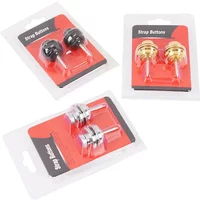 Professionelle 2 Teile/satz Flachkopf Quick Fix Metall Gitarre Straplock-Taste für E-gitarre Bass 3 Farben