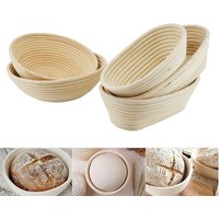 Natürliche Rattan Gärung Weidenkorb Teigkorb Baguette Französisch Brotkorb Massen proof körbe Banne ton Backwerk zeuge