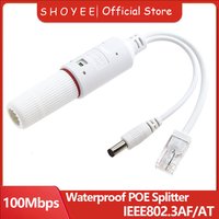 Waterproof POE Splitter IP67 48V to 12V IEEE 802.3af/at Adapter for Outdoor IP Camera CCTV Security System