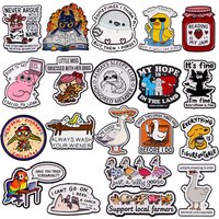 Animals Quotes Series Enamel Pins Metal Brooch Backpack Hat Bag Collar Lapel Badges Men Women Fashion Jewelry Collection Gifts