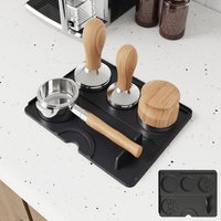 Silicone Coffee Tamper Mat Espresso Tamping Mat Waterproof Food-Grade Coffee Tamping Pad Heat Resistant Tamp Station for Barista