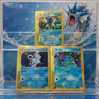 Anime Ptcg Collectible Cards Gyarados Dark Blastoise & Squirtle Alternate Art e-Series Japanese Holo Foil Collectible Cards