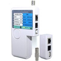 4 In 1 Multi Function Telephone Network Cable Tester RJ45/RJ11/USB/BNC LAN Cable Cat5 Cat6 Wire Tester