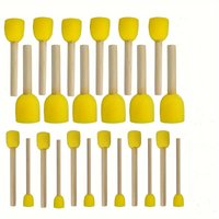 24Pcs Sponge Paint Brushes Set, Round Mushroom Sponge Stamps & Sponge Sticks, Ideal for Graffiti Painting Art Drawing Projects
