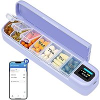 Smart Pill Organizer with Alarm, Bluetooth Daily Once a Day Pill Box 7 Day with APP, Weekly Travel Pill Case
