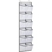 Hanging Shoe Storage Over Door Shoe Storage Organizer 12 Mesh Pockets 2 Metal Hooks Space Saving Shoe Holder