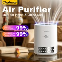 Chuboor Air Purifier with Smart PM2.5 Display & Washable Filter for Home, Office, Bedroom, Living Room, Kitchen & Washroom, H13 True HEPA Eliminates Wildfire Smoke, Dust, Pollen, Pet Hair, Odors,