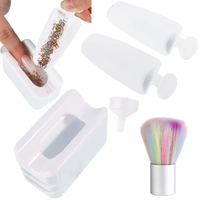 LULAA Dip Powder Recycling Tray System Nail Dip Tray Nail Powder Container With Scoop Nail Dipping Kit Storage Box for Nail Art