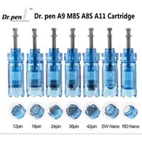 10pcs Needle Cartridge for Dr Pen M8S /A8S/ A9/ A11 Microneedle 12/24/36/42 pins Round Nano Replacement Tip Skin Care