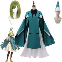 Coco Aigue Cosplay Costume Witch Hat Atelier Coco Aigue Coat Dress Hat Socks Role Play Suits Coco Aigue Wig