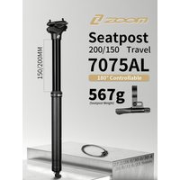 AliExpress Zoom ZOOM Bicycle Dropper Seatpost 30.9/31.6MM Diameter 150/200MM Travel Aluminum Alloy For MTB Road Bicycle Cycling Accessories