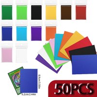 50PCS 62x89mm Card Sleeves Japanese Size Card Sleeves 12 Colors Available Trading Card Sleeves Design Compatible With YGO Cards