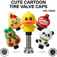 Tire Valve Cap Cartoon Universal Wheel Dust Cover Cute Air Stem Caps For MTB Mountain Bike Motorbike Accessories 1 Pcs