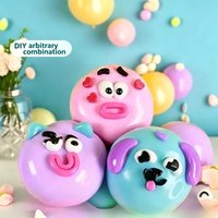 Creativity Pinching Fun Curiosities Dog Face Swap Squishy Toy, Soft Moldable Cute Slow Rise Squeeze Toy, Relaxing Sensory