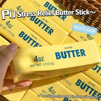 Novelty Butter Brick Fidget Squishy Toy Slow Rising Squeeze Toy Stress Relief Hand Relax Toy Cute Portable Play Gift for Friends