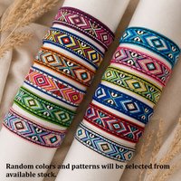 12-Piece Bohemian-Style Woven Friendship Bracelet Set (Random Styles) ; Unisex Summer Beach Accessories (Styles May Vary)