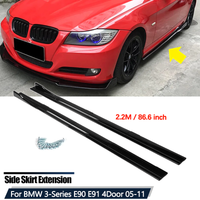 Do BMW Akcesoria Seria 3 E90 E91 320i 330i 2005-2011 Samochodowe listwy progowe 2,2 m 86,6 cala Przedłużenie paneli wahadłowych Zderzak wargowy ABS 8p