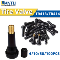 4/8/50/100PCS TR413 TR414 Automotive Tire Valve Valve Tubeless Tire Valve Core Vacuum Tire Rubber Valve Core Automotive Parts