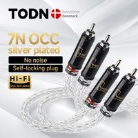 TODN – câble Audio 8AG plaqué argent à 16 brins, avec prise WBT RCA, pour HIFI 2RCA à 2RCA