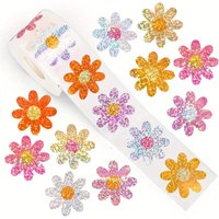 100-500pcs Glitter Flower PatternDesign Stickers Party Gift Wrapping Label Children Scrapbook Cute Stationery Stickers