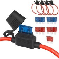 5PCS 18 Gauge Fuse Holder for ATC/ATO Blade Fuse Inline Fuse Holder 12V with 18 AWG Wires with 10A 15A Fuse Car