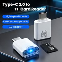 Olaf Type C Card Reader Mini USB Type C 2.0 To TF Memory Card Reader Adapter High Speed For PC Laptop Accessories TF Card Reader