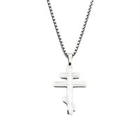 Punk Eastern Orthodox Church Stainless Steel Pendant Necklaces For Men Women Cross Necklace Jelwery Wholesale Lots