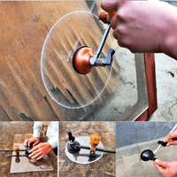 Adjustable Glass Circle Cutter With Suction Cup, Professional Round Glass Cutting Tool For Mirror Tile DIY Art Hole Opening