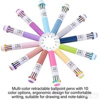 LanGuo 120/60/30Colors Multicolor Pens Set 10-in-1 Colored Ballpoint Pen,0.8mm Writing Ballpoint Pens School Office Supplie