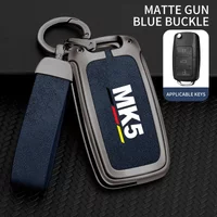 Auto TPU Zinc Alloy Key Case Bag For VW Volkswagen GOLF 5 MK5 Car Key Chain Car Metal Key Shell Interior Decoration Accessories