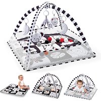 Multifunctional Baby Fitness Frame Crawling Mat Early Education Activity Fitness Room Toys Puzzle Game Mat Infant Rug Toys Gift
