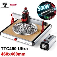 Twotree TTC450 Ultra CNC Engraving Machine 500W Spindle Motor 12000RPM Metal Slide for Stainless Steel Wood CNC Router Machine