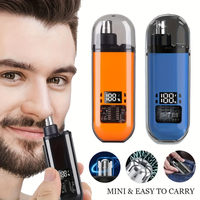 Painless Electric Nose Trimmer: Rechargeable 2-in-1 Grooming Kit, Fully Automatic Shaver, Washable Head, Travel Portable