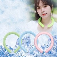 1/2Pcs Cool Tube Neck Cooling Ring Portable Summer Gadget Neck Cooler Collars Wearable Reusable Ice Cushion Pillow Outdoor