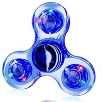 fidget spinner Crystal Luminous LED light Hand Top Spinners Glow in Dark EDC Stress Relief Toys Kinetic Gyroscope for Children